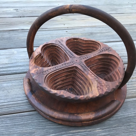 Wood Trays Dried Fruit Decorative Folding Plate - Picture 8 of 8